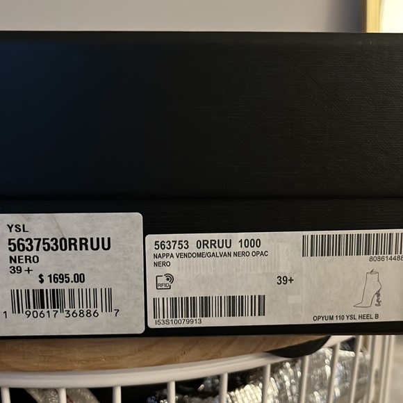 Saint Laurent Opyum YSL Logo pointed toe high heel booties - Picture 10 of 10